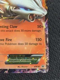 Pokemon TCG Reshiram EX BW Black Star Promos BW36 Holo, NM - Image 5