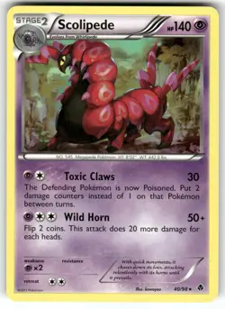 Scolipede 40/98 Rare Emerging Powers Pokemon Near Mint - Image 1