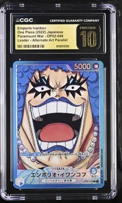 ✨✨ CGC 10 Pristine One Piece Emporio Ivankov OP02-049 Alt Art Leader 2022 Jpn - Image 1