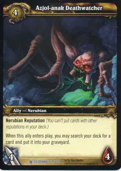 World of Warcraft TCG - Scourgewar - Azjol-anak Deathwatcher #162 Rare - Image 1