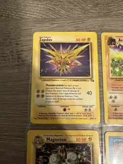 Pokemon Wotc Fossil 4 Rare Vintage Card Collection Lot Zapdos Lapras - Image 2