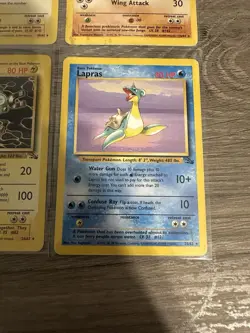 Pokemon Wotc Fossil 4 Rare Vintage Card Collection Lot Zapdos Lapras - Image 4