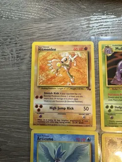 Pokemon Wotc Fossil 4 Rare Vintage Card Collection Lot Articuno Hitmonlee Muk - Image 2
