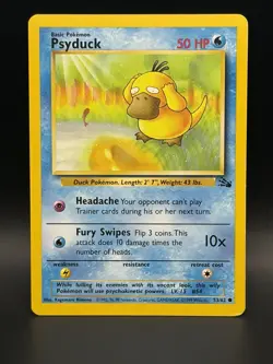 Pokemon TCG Psyduck Fossil Unlimited Common Card 53/62 - Image 1