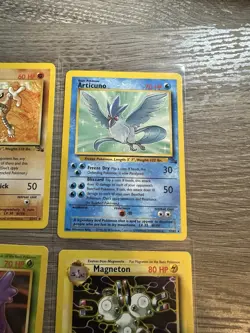 Pokemon Wotc Fossil 4 Rare Vintage Card Collection Lot Articuno Hitmonlee Muk - Image 3
