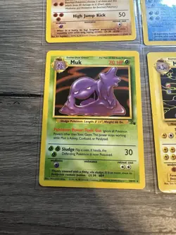 Pokemon Wotc Fossil 4 Rare Vintage Card Collection Lot Articuno Hitmonlee Muk - Image 5