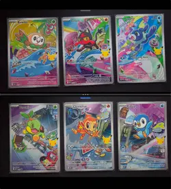 Pokemon First Partner Illustration Collection Series 1 x6 cards Gen 4 & 7 Piplup - Image 1
