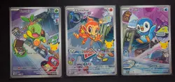 Pokemon First Partner Illustration Collection Series 1 x6 cards Gen 4 & 7 Piplup - Image 2