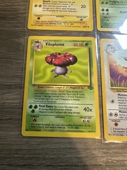 Pokemon Wotc Jungle 4 Rare Vintage Card Collection Lot Vileplume Pinsir Pikachu - Image 5