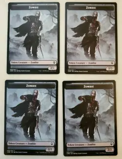 4x Zombie Token (006/014) Commander Legends Magic the Gathering MTG NM - Image 1