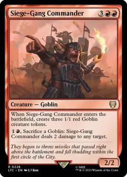 MTG - Siege-Gang Commander - Lord of the Rings Commander - Magic the Gathering - Image 1