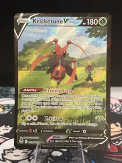 Pokemon TCG: SWSH12 Silver Tempest Trainer Gallery - Kricketune V UR TG12/TG30 - Image 1