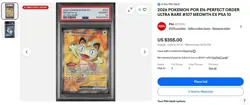 Pokemon Meowth ex #107 (2026) Perfect Order Ultra Rare TAG 10! HIGHEST GRADE 979 - Image 3