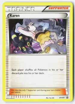 Karen XY177 Promo XY Promo Pokemon Lightly Played - Image 1