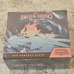 Pokemon TCG Elite Trainer Box Mega Evolution: Chaos Rising English 65 Cards 6+ - Image 1