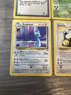Pokemon Wotc Base Set 2 4 Rare Vintage Card Collection Lot Snorlax Dragonair - Image 5