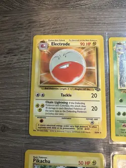 Pokemon Wotc Jungle 4 Rare Vintage Card Collection Lot Snorlax Electrode Pikachu - Image 2