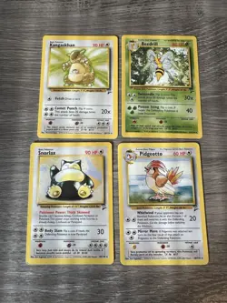 Pokemon Wotc Base Set 2 4 Rare Vintage Card Collection Lot Snorlax Beedrill - Image 1