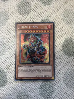 Yugioh - Jurrac Titano - Secret Rare - 1st Edition NM - Free Holographic Card - Image 1