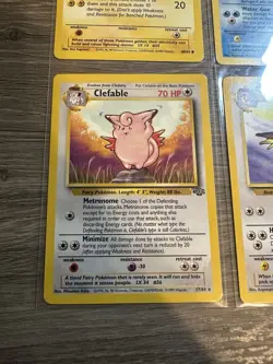 Pokemon Wotc Jungle 4 Rare Vintage Card Collection Lot Vaporeon Pikachu Clefable - Image 5