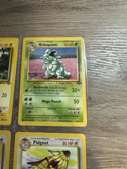 Pokemon Wotc Jungle 4 Rare Vintage Card Collection Lot Snorlax Nidoqueen Pikachu - Image 3
