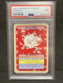 PSA 9 Primeape Blue Back Topsun 1997 Pokemon TCG Card Japanese Vintage MINT - Image 1