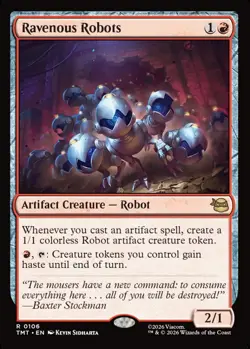 MTG Ravenous Robots Teenage Muntant Ninja Turtles Rare Artifact Creature NM - Image 2