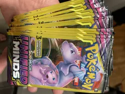(51) Pokemon Sealed Unified Minds 3 Card Booster Packs and Box - Image 4