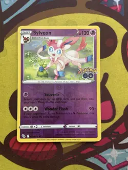 Pokemon Sylveon 035/078 - Reverse Holo Rare - SM Pokemon GO - Creased - Image 1