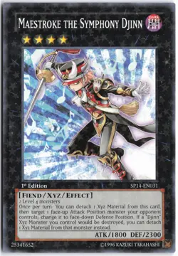 Yugioh - Maestroke the Symphony Djinn (Starfoil) SP14-EN031 1st Edition - Star P - Image 1