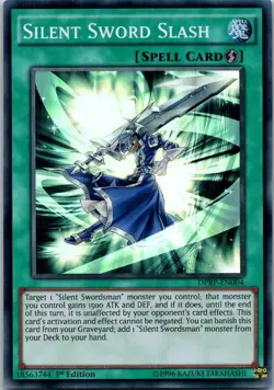 Yugioh Silent Sword Slash DPRP-EN004 1st Edition Super Rare NM - Image 1