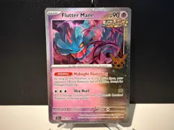2024 Pokemon Flutter Mane 078 Trick or Trade Temp. Forces Cosmos Holo R Card NM+ - Image 1