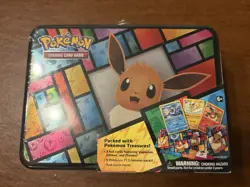 Pokemon Collector Tin Eevee Vaporeon Jolteon Flareon 2021 Trading Card Game - Image 1