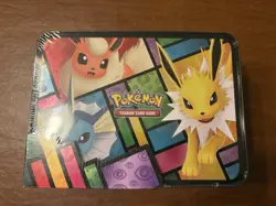 Pokemon Collector Tin Eevee Vaporeon Jolteon Flareon 2021 Trading Card Game - Image 4