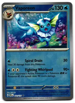 Vaporeon 022/131 - Poke Ball Reverse Prismatic Evolutions Pokemon TCG - M/LP - Image 1