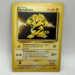 Pokemon TCG Electabuzz 020/102 Base Set Vintage 1999 WOTC Rare MP / HP - Image 1