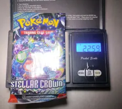 Heavy 22.59g Pokemon Tcg stellar crown Booster Pack Factory Sealed New - Image 1