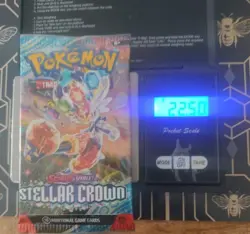 Heavy 22.50g Pokemon Tcg stellar crown Booster Pack Factory Sealed New - Image 1