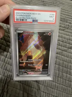 Pokemon 2023 Charmander 168/165 SV 151 Illustration Rare Holo EN PSA 9 - Image 1
