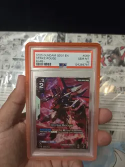 Gundam Card Game Strike Rouge Rare+ 2025 GD01 EN Unit #069 PSA 10 - Image 1