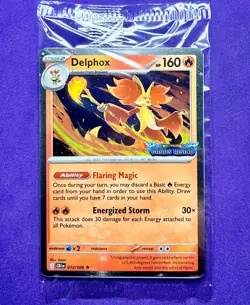 Delphox 013/086 Holo STAMPED SEALED Chaos Rising Promo 2026 Pokemon TCG Card NM - Image 1