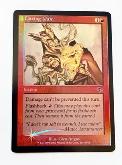 MTG Flaring Pain Foil Judgment 2002 Old Border NM Red Instant - Image 1