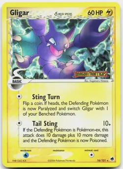 Gligar 16/101 Rare Dragon Frontiers Pokemon Reverse Holo Lightly Played - Image 1