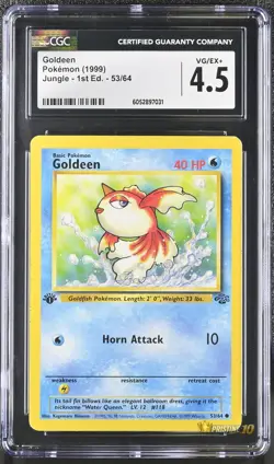 GOLDEEN 53/64 JUNGLE - 1ST ED. POKEMON CGC 4.5 VG/EX+ - Image 1