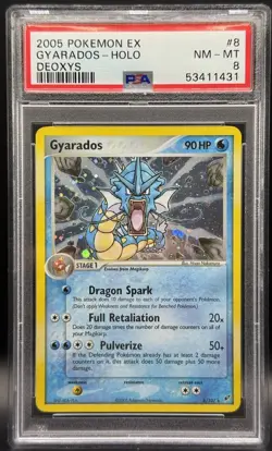 Pokemon TCG PSA 8 Gyarados Holo EX Deoxys #8 *LOW POP* - Image 1