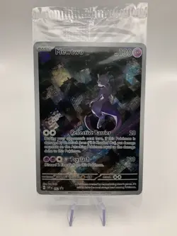 Pokemon 151 Mewtwo 052 UPC Black Star Promo Card Holo Sealed - Image 1