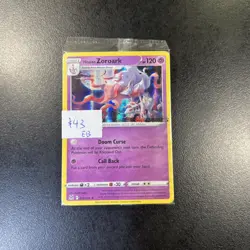 Hisuian Zoroark 076/196 EB Games Promo Pokemon Card Holo Lost Origin Mint Sealed - Image 1