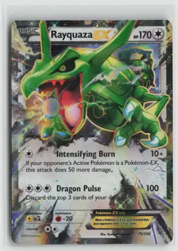 Rayquaza EX 75/108 Holo EX Rare Roaring Skies Pokemon NM - Image 1