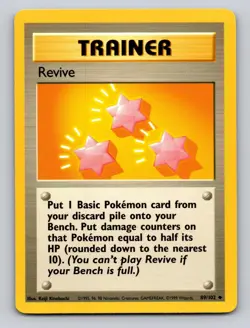 Revive 89/102 Uncommon Base Set Unlimited Pokemon NM - Image 1