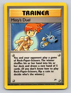 Misty's Duel 123/132 Common Gym Heroes Pokemon Unlimited LP/MP - Image 1